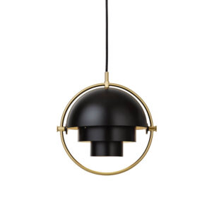 Suspension Mulit_lite noire et dorée GUBI