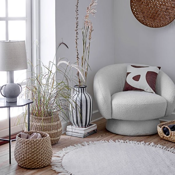 Lampe de table Terre cuite Grey Bloomingville